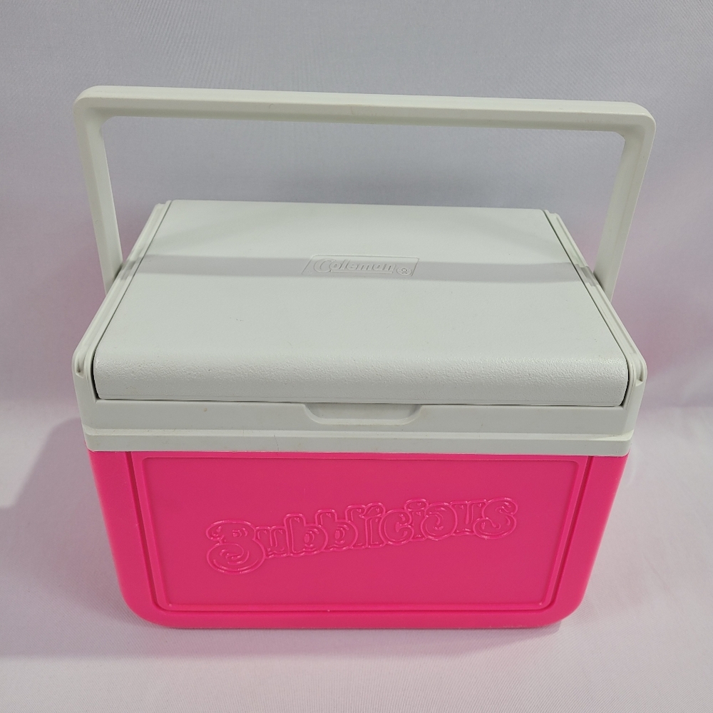 Coleman Bubblicious Vintage Plastic Pink 10 Quart Cooler Model 5205